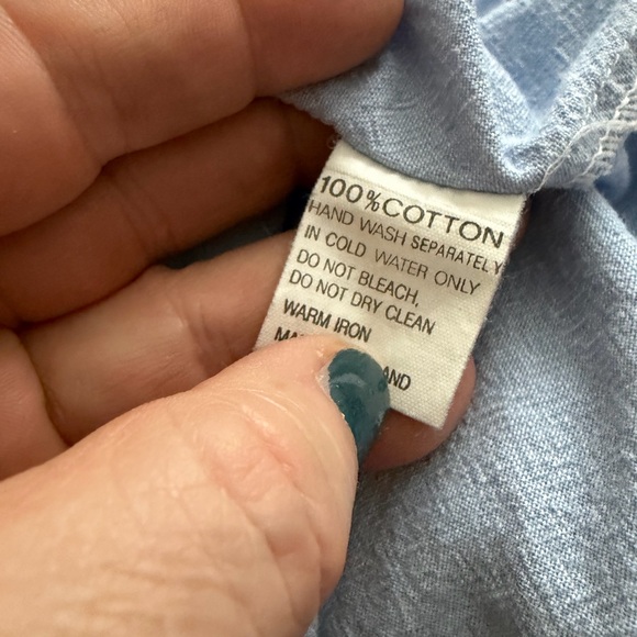 Vintage Andrea Blue Floral Embroidered Shoulder Pad Top XL - Picture 4 of 9